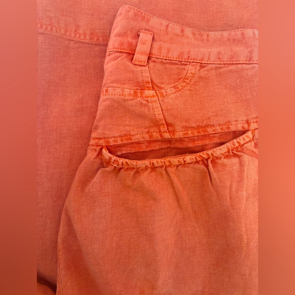 NEW FREE PEOPLE - Sweet Talk Chino Pants in Orange - Picture 5 of 9